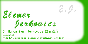 elemer jerkovics business card